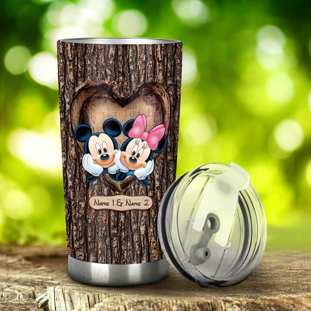 Personalized Mickey Mouse Tumbler Custom Names Gift for Couples