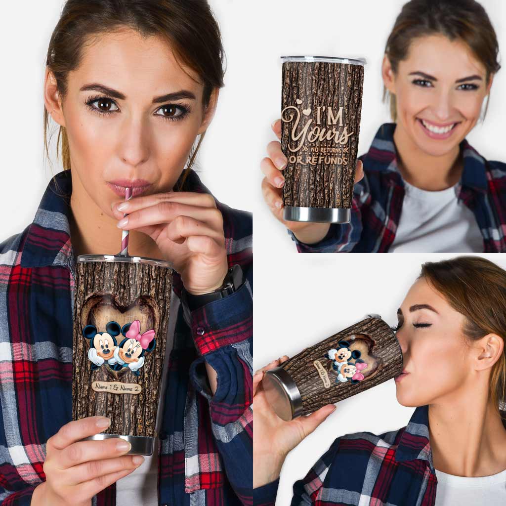 Personalized Mickey Mouse Tumbler Custom Names Gift for Couples