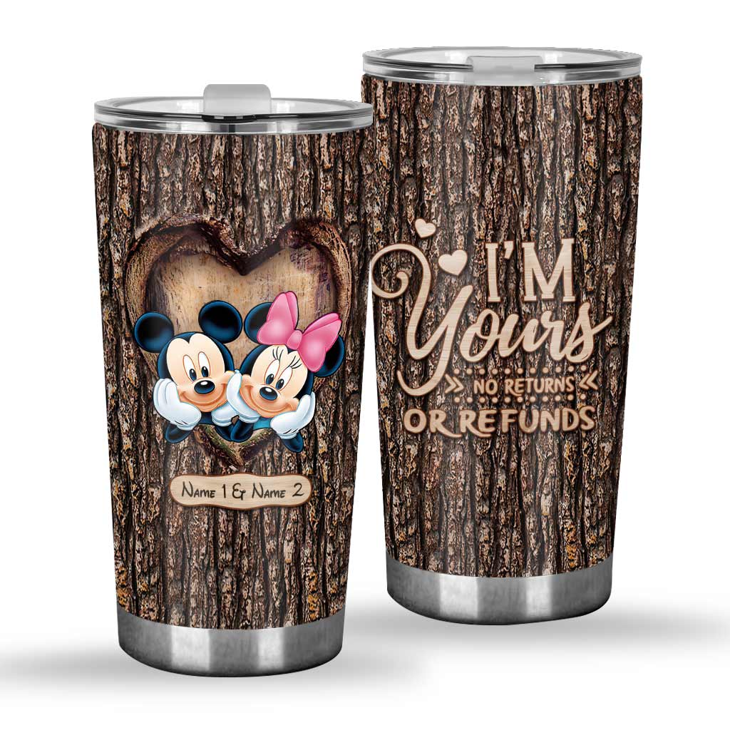 Personalized Mickey Mouse Tumbler Custom Names Gift for Couples
