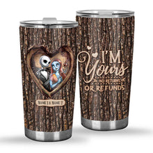Load image into Gallery viewer, Personalized Gift Tumbler Custom Names I'm Yours Design

