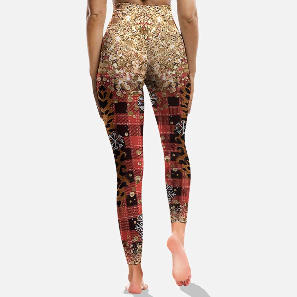 Personalized Christmas Mouse Hoodie and Leggings Set for Adults