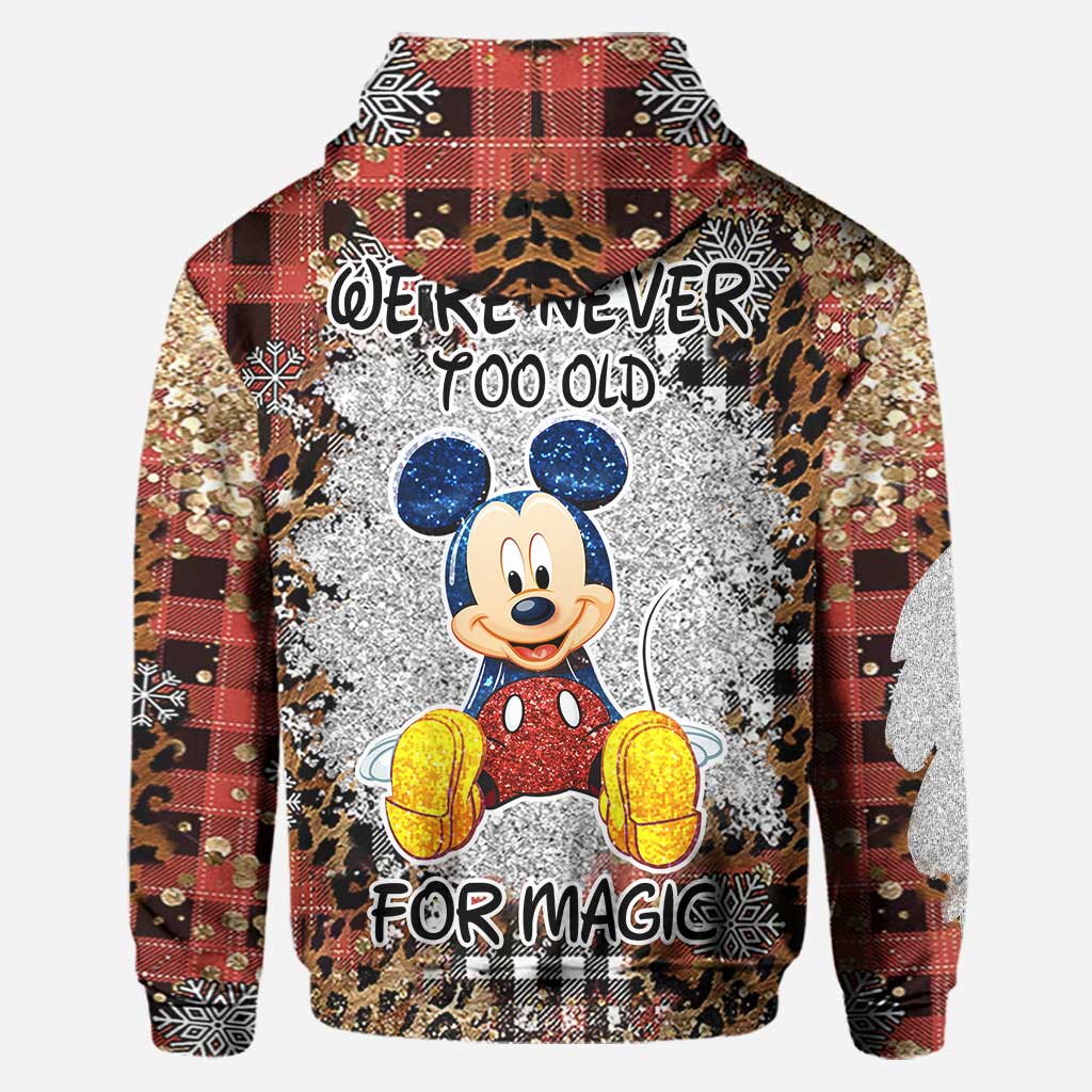 Personalized Christmas Mouse Hoodie and Leggings Set for Adults