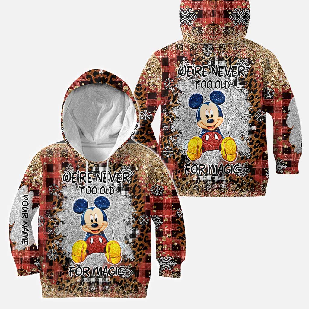 Personalized Christmas Mouse Hoodie and Leggings Set for Adults