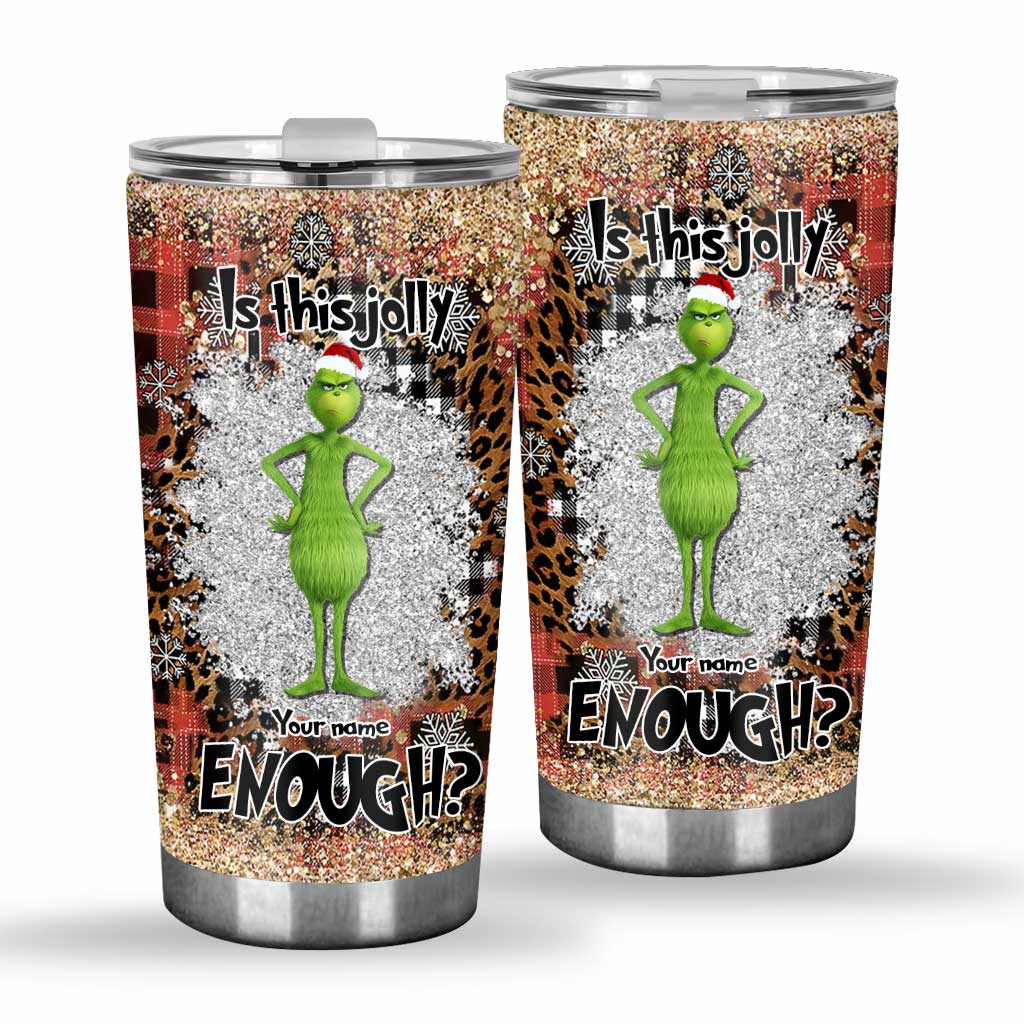 Personalized Christmas Tumbler Custom Grinch Design Gift for Mom