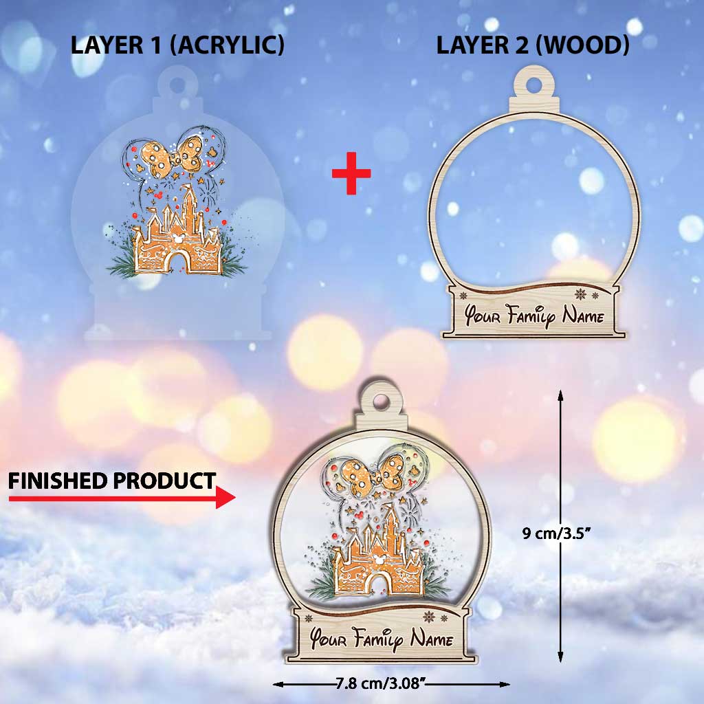 Personalized Christmas Mouse Layers Mix Ornament Gift for Family
