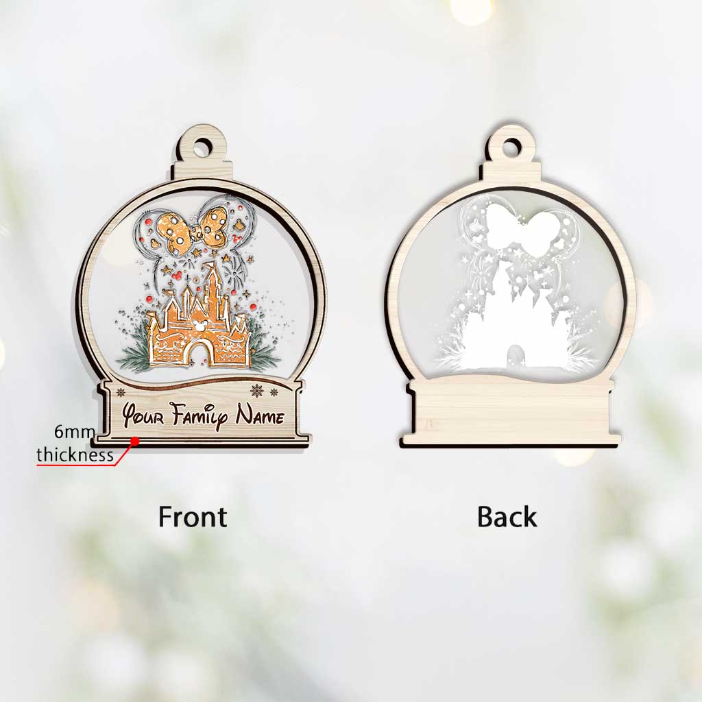 Personalized Christmas Mouse Layers Mix Ornament Gift for Family