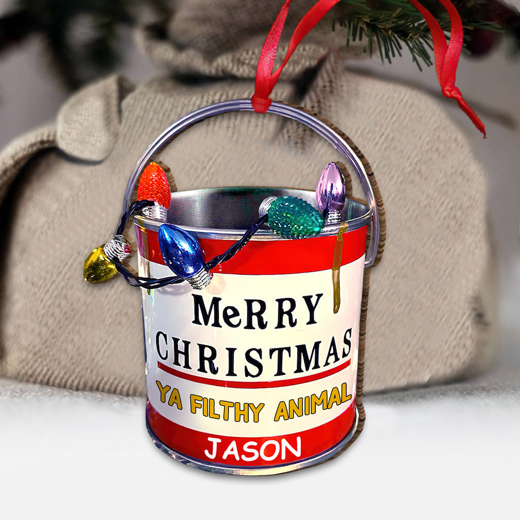 Personalized Christmas Ornament Merry Christmas Ya Filthy Animal Gift for Family