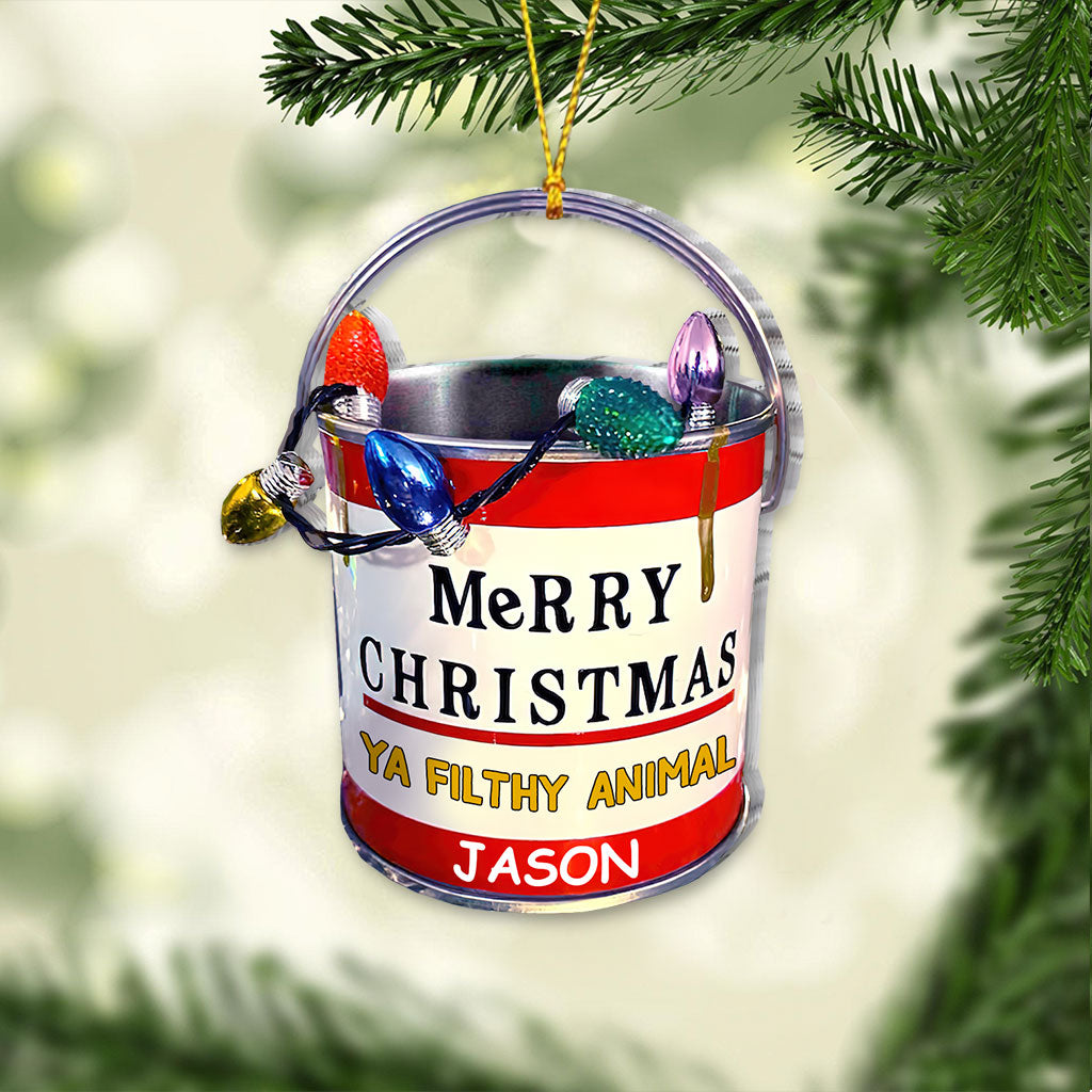 Personalized Christmas Ornament Merry Christmas Ya Filthy Animal Gift for Family