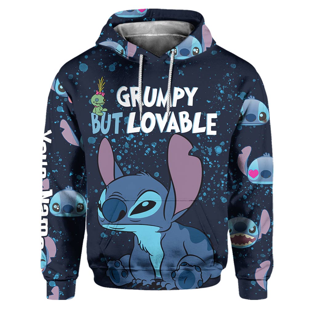 Personalized Grumpy But Lovable Hoodie & Sweatpants Set for Christmas Gift