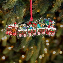 Load image into Gallery viewer, Personalized Christmas Mouse Train Ornament Custom Name Gift
