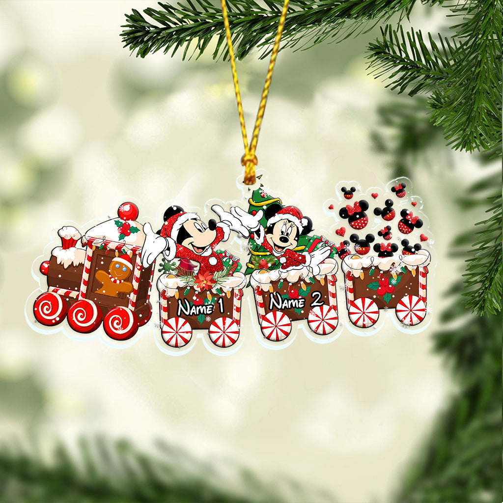 Personalized Christmas Train Ornament Custom Name Decorative Gift