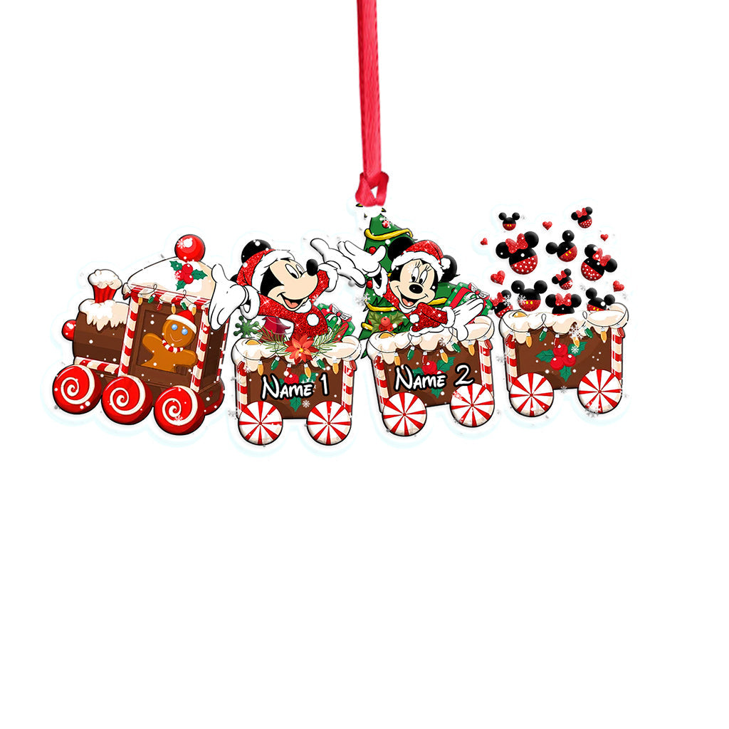 Personalized Christmas Train Ornament Custom Name Decorative Gift