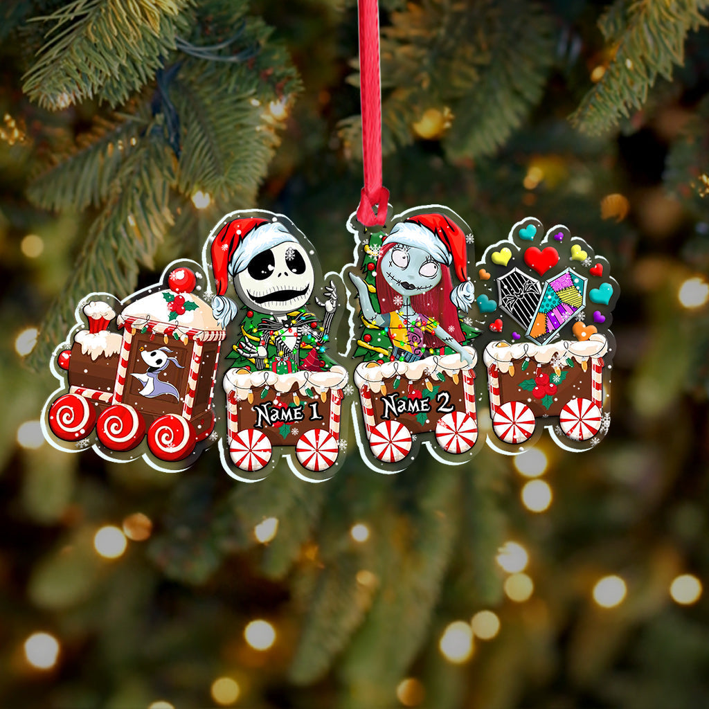 Personalized Nightmare Before Christmas Ornament with Custom Names Gift for Kids