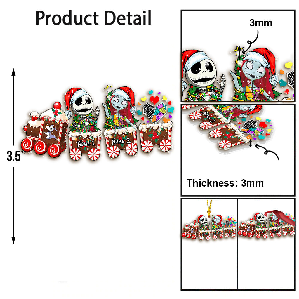 Personalized Nightmare Before Christmas Ornament with Custom Names Gift for Kids