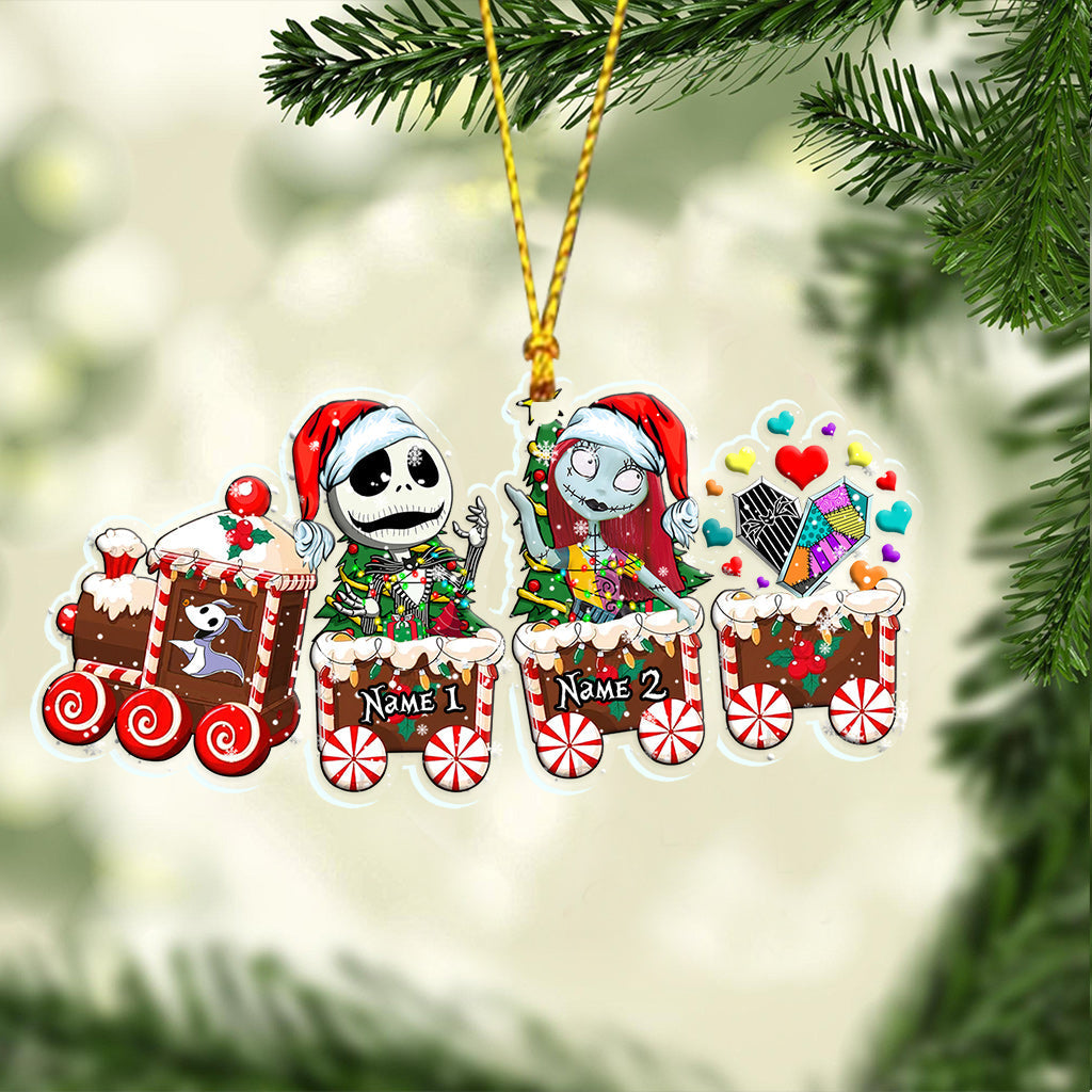 Personalized Nightmare Before Christmas Ornament with Custom Names Gift for Kids