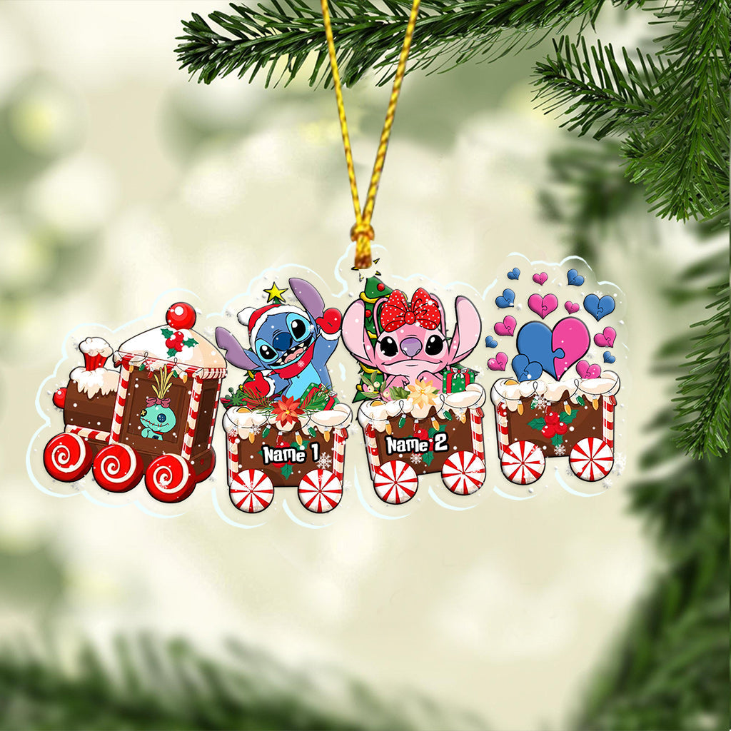 Personalized Ohana Christmas Train Ornament Custom Name Gift