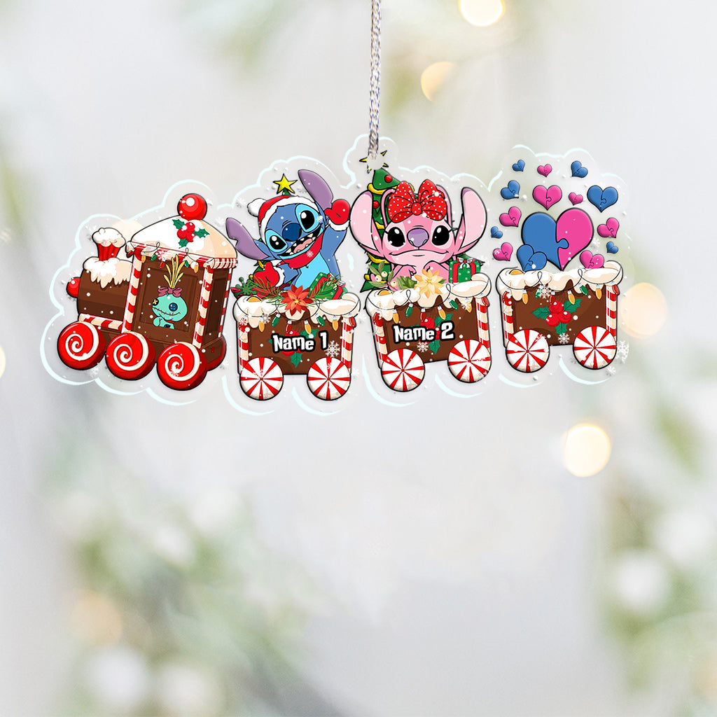 Personalized Ohana Christmas Train Ornament Custom Name Gift