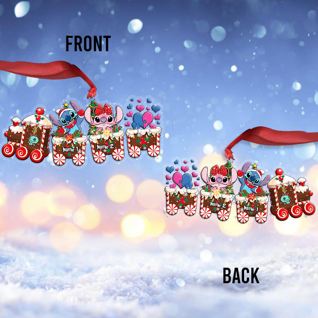 Personalized Ohana Christmas Train Ornament Custom Name Gift