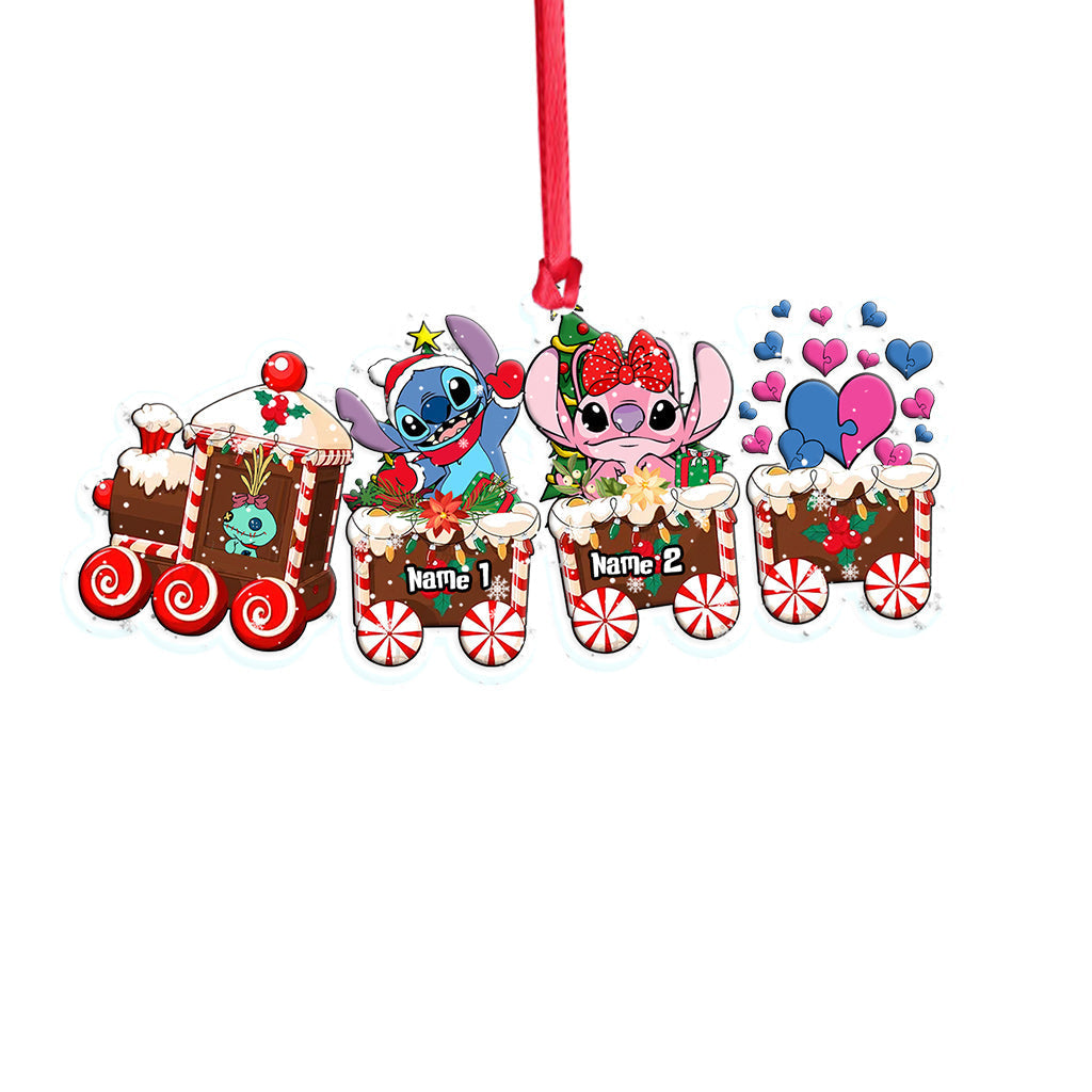 Personalized Ohana Christmas Train Ornament Custom Name Gift