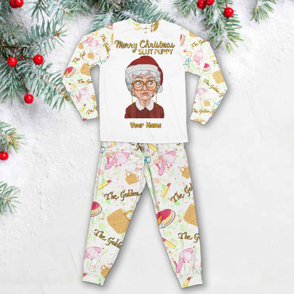 Personalized Christmas Pajamas Set with Custom Name Gift for Her