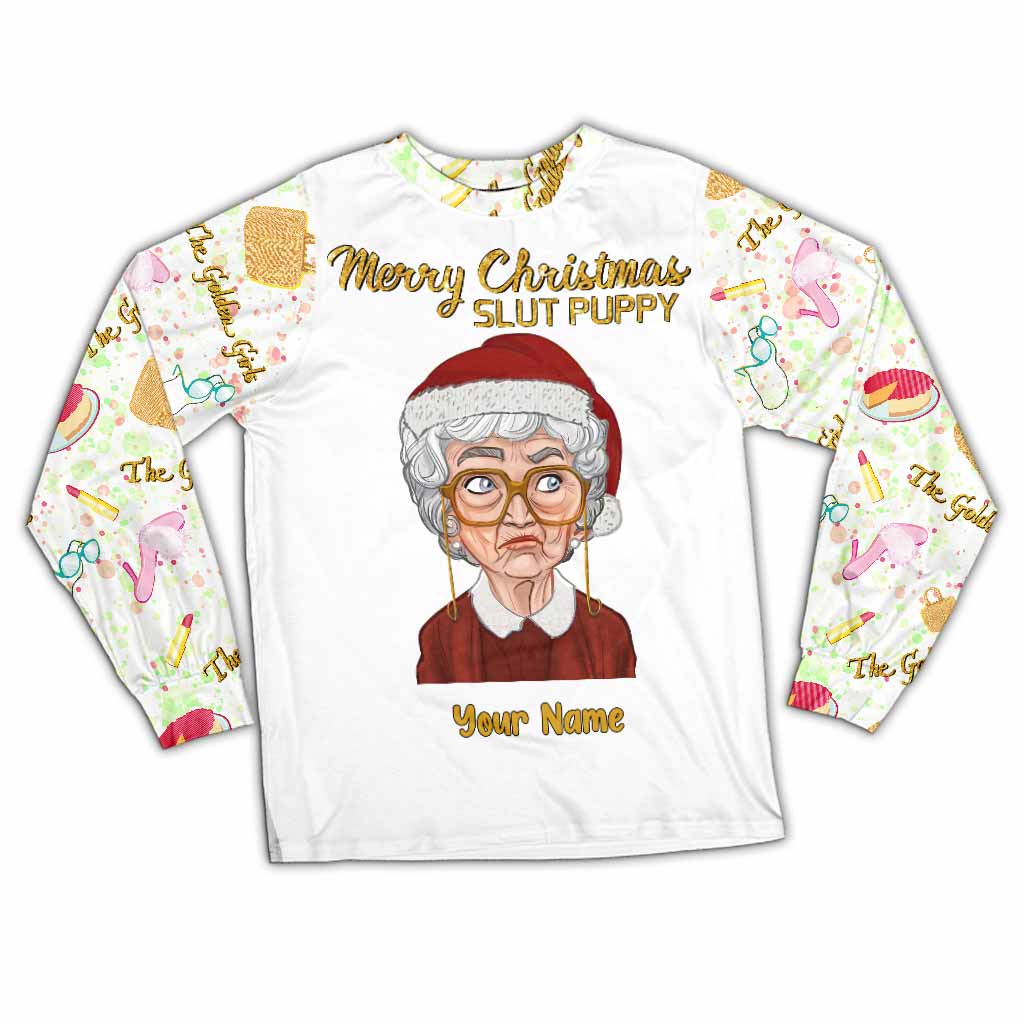 Personalized Christmas Pajamas Set with Custom Name Gift for Her