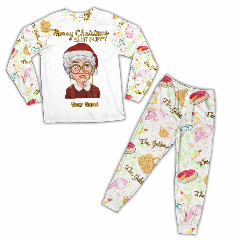 Personalized Christmas Pajamas Set with Custom Name Gift for Her