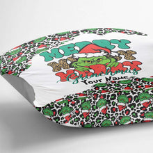 Load image into Gallery viewer, Personalized Grinch Christmas Throw Pillow Custom Name Gift
