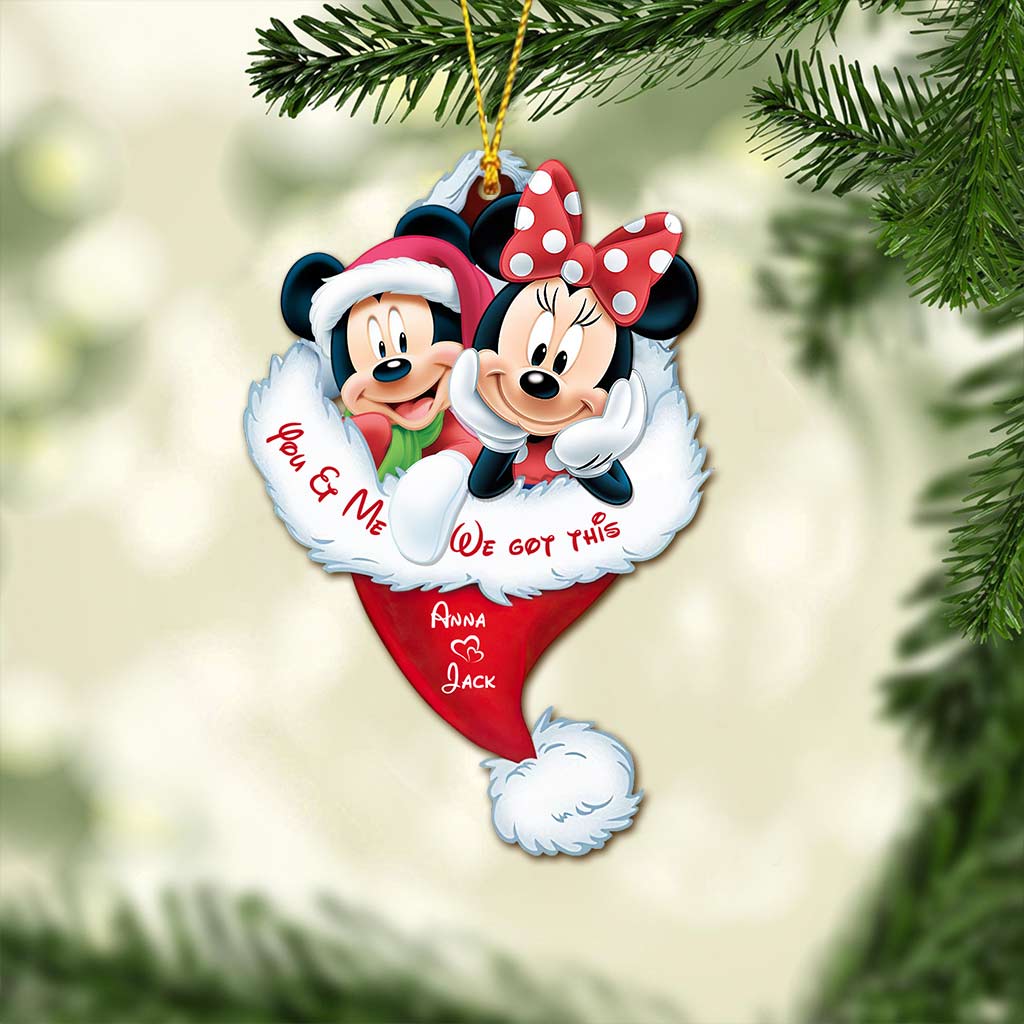 Personalized Christmas Mouse Ornament Custom Name Gift