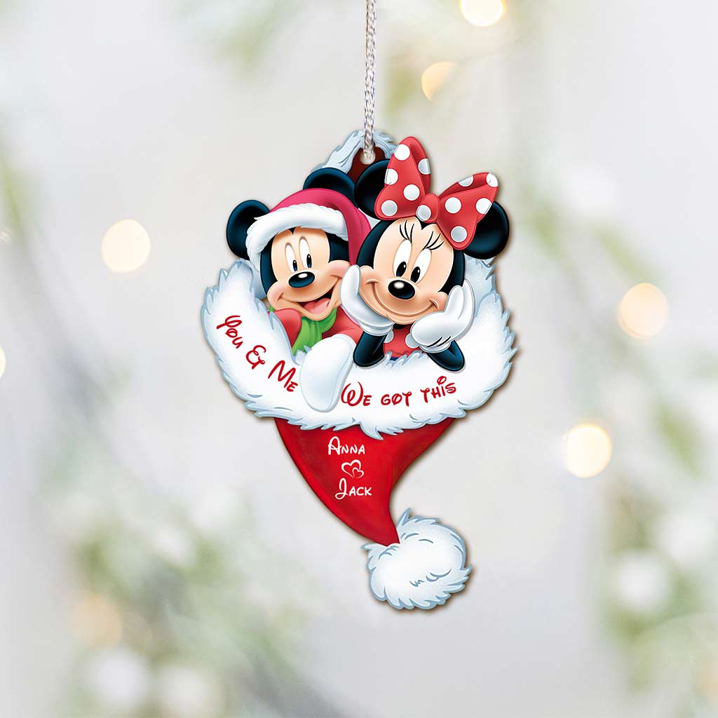 Personalized Christmas Mouse Ornament Custom Name Gift
