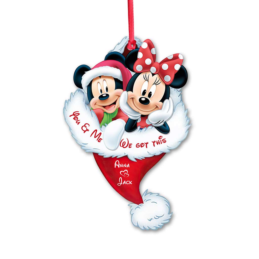 Personalized Christmas Mouse Ornament Custom Name Gift