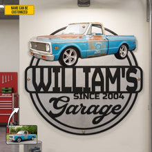 Load image into Gallery viewer, Personalized Classic Car Metal Sign Custom Photo Gift for Garage Decor
