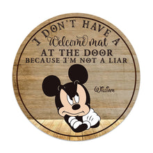 Load image into Gallery viewer, Personalized Round Wood Sign Custom Name Welcome Gift for Home
