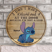 Load image into Gallery viewer, Personalized Ohana Round Wood Sign Custom Name Home Decor Gift
