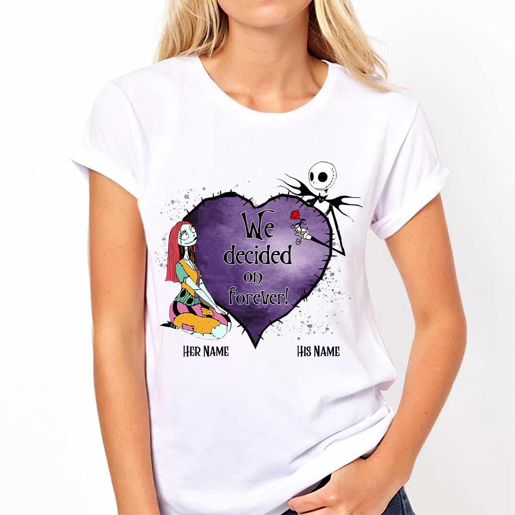Personalized Couple T-Shirt & Hoodie Custom Names Gift