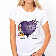 Load image into Gallery viewer, Personalized Couple T-Shirt &amp; Hoodie Custom Names Gift
