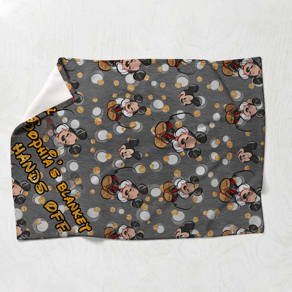 Personalized Mickey Mouse Blanket Custom Name Gift for Kids