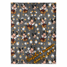Load image into Gallery viewer, Personalized Mickey Mouse Blanket Custom Name Gift for Kids

