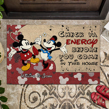 Load image into Gallery viewer, Personalized Mickey Mouse Couple Doormat Custom Name Gift
