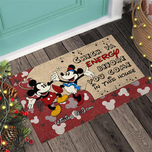 Load image into Gallery viewer, Personalized Mickey Mouse Couple Doormat Custom Name Gift
