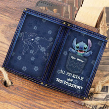 Load image into Gallery viewer, Personalized Ohana Passport Holder Custom Name Travel Gift
