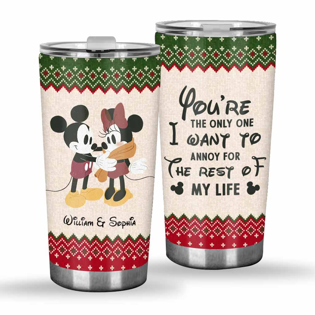 Personalized Couple Tumbler Mickey Mouse Custom Name Gift