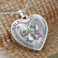 Load image into Gallery viewer, Personalized Ohana Heart Pendant Necklace for Couples - Custom Engraved Gift
