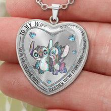 Load image into Gallery viewer, Personalized Ohana Heart Pendant Necklace for Couples - Custom Engraved Gift
