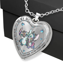 Load image into Gallery viewer, Personalized Ohana Heart Pendant Necklace for Couples - Custom Engraved Gift
