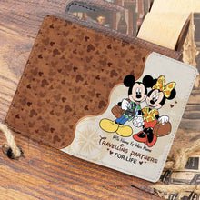 Load image into Gallery viewer, Personalized Mickey &amp; Minnie Mouse Passport Holder Custom Name Travel Gift
