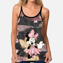 Load image into Gallery viewer, Personalized Little Pink Mouse Ears Cross Tank &amp; Leggings Set
