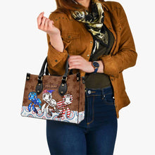 Load image into Gallery viewer, Personalized Independence Day Leather Handbag with Turtle Design
