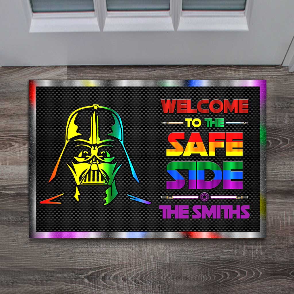 Personalized LGBT Support Doormat Custom Family Name Gift