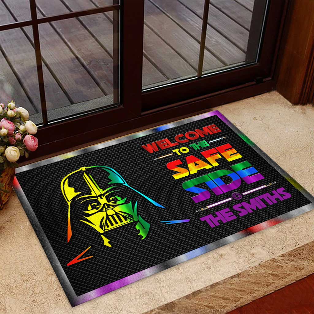 Personalized LGBT Support Doormat Custom Family Name Gift