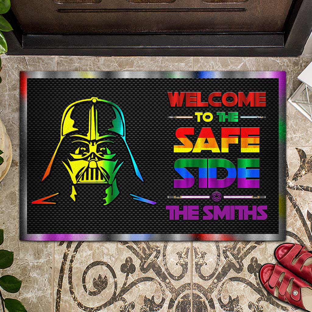 Personalized LGBT Support Doormat Custom Family Name Gift